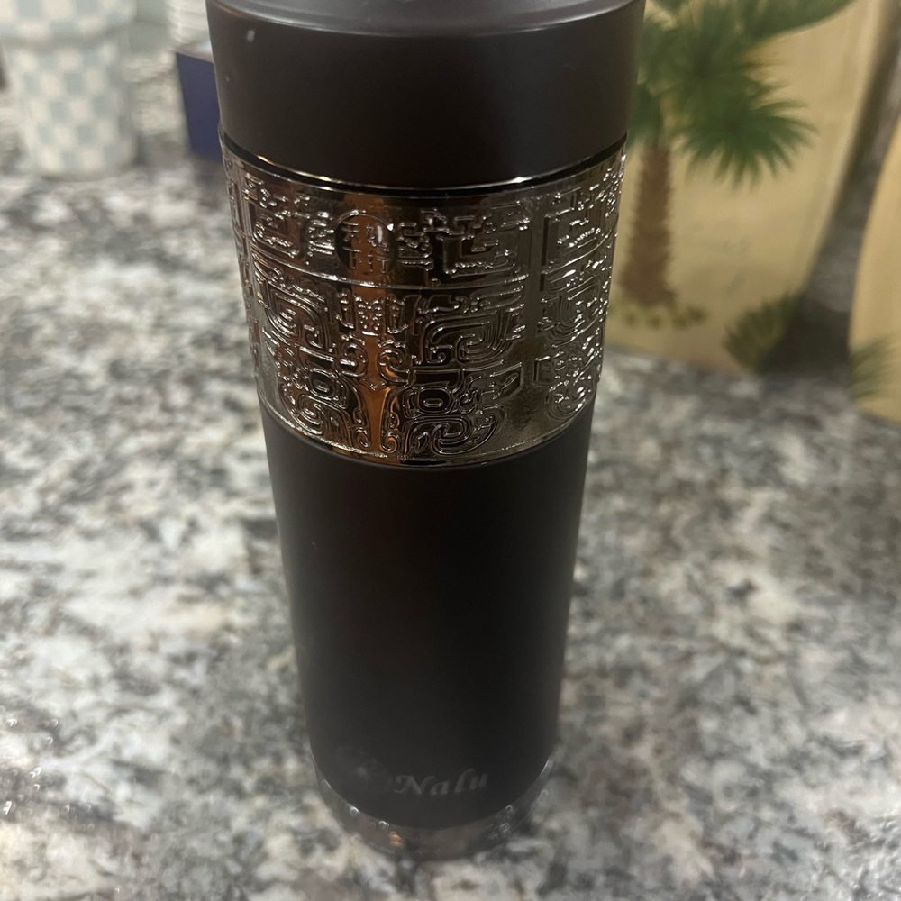Black and Silver Insulated Coffee Tumbler